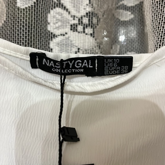 Nasty gal brand thin plain white dress/ summer / party dress size 6 - Picture 3 of 5